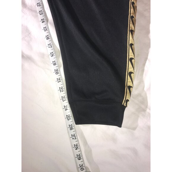 Nike Women's Black & Gold Swoosh Athletic Sweatpants Joggers - Picture 8 of 10